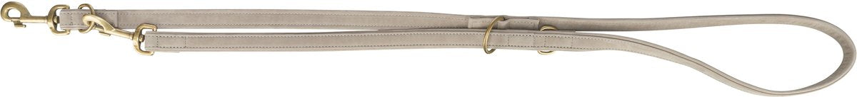 Trixie laisse pour chien pur cuir réglable gris clair