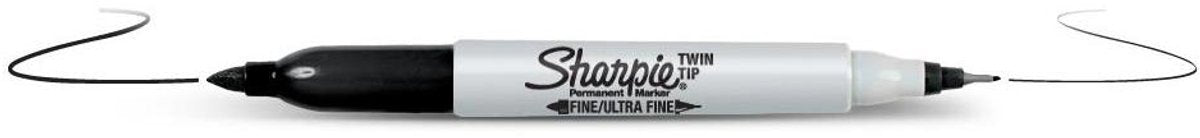 Marqueur permanent Sharpie à double pointe noir