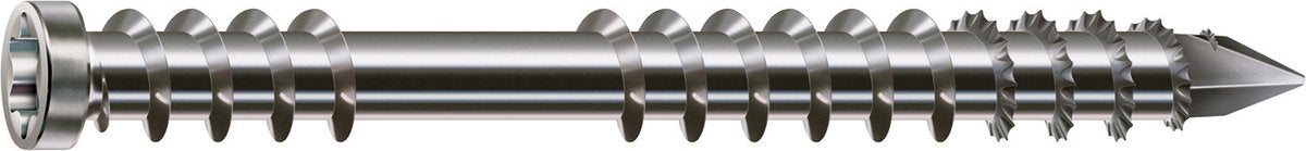 Vis de terrasse Spax 5 x 60 mm, 180 pièces, filetage de fixation, culasse, t-star plus t25, pointe coupée, inox a2 - 8000000276606