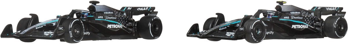 Hotwheels premium formule 1 lot de 2 voitures - amg petronas formule 1 équipe russell et antonelli