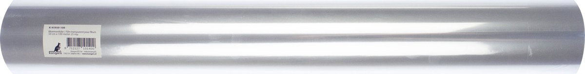 Kangaro cellofaanfolie - transparant - 50 cm x 100 m - 25 micron - op rol - bloemenfolie - k-95950-100