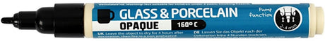 Creativ company cc marqueur pour verre et porcelaine noir opaque