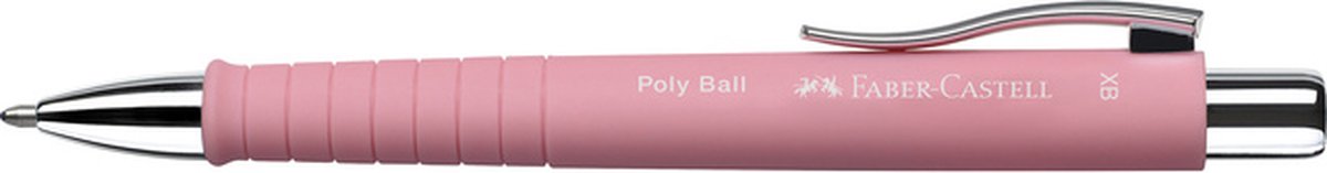 Stylo à bille Faber-castell - polyball - xb - rose clair - fc-241127