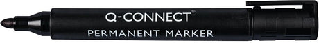 Marqueur permanent Q-connect, 2-3 mm, pointe ronde, noir, boîte de 10 pièces