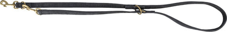 Trixie laisse pour chien pur cuir réglable noir
