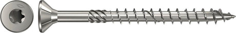 Vis pour panneaux d'aggloméré Fischer 5x60mm - tête plate - inox A4 - filetage partiel - T20 - 40566 (par 200 pièces)