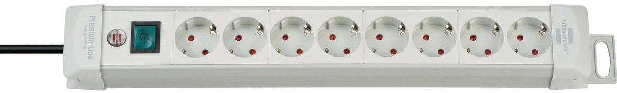 Brennerstuhl multiprise premium-line 8 prises gris clair 3m h05vv-f 3g1.5 - 1955580100