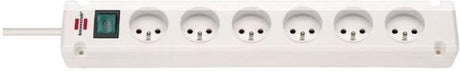 Brennerstuhl Bremounta multiprise 6 prises blanc 3m H05VV-F 3G1.5 avec interrupteur *fr be*