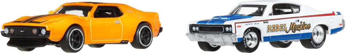 Hotwheels amc 2 pack amc javelin et machine rebelle | 1:64 roues chaudes jbl06