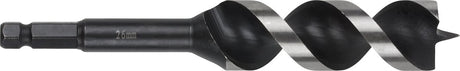 Wolfcraft - Foret serpent 26 mm pour poutres en bois - 165 mm - Foret à bois à tige hexagonale - hex - Foret pour bois - 7139000