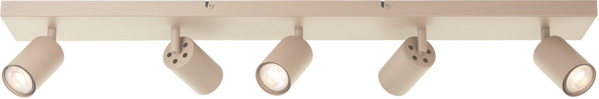 Brilliant jello - plafonnier - led gu10 5x5w - 350 lm - 3000k - dimmable - champagne