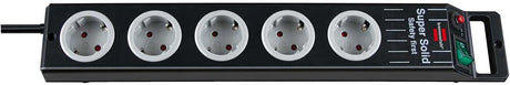 Prise de ligne super solide Brennerstuhl 5 prises noir gris 2,5m h05vv-f 3g1.5 | 1153380115 - 1153380115
