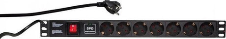 Logilink pdu7c01 Prise 19 pouces pour armoire de brassage 1 prise de terre profilée en aluminium, avec interrupteur, fixe
