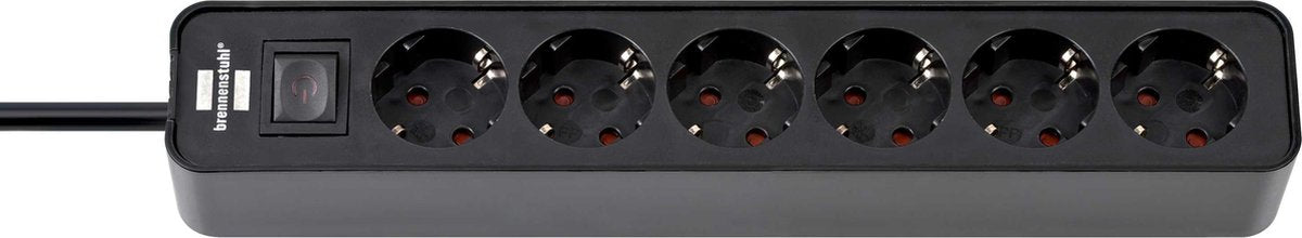 Brennerstuhl prise ecolor 6 voies noir 1,5m h05vv-f 3g1,5