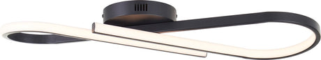 Brilliant Hinton - plafonnier - LED 24w - 3000k - noir - dimmable en 3 étapes
