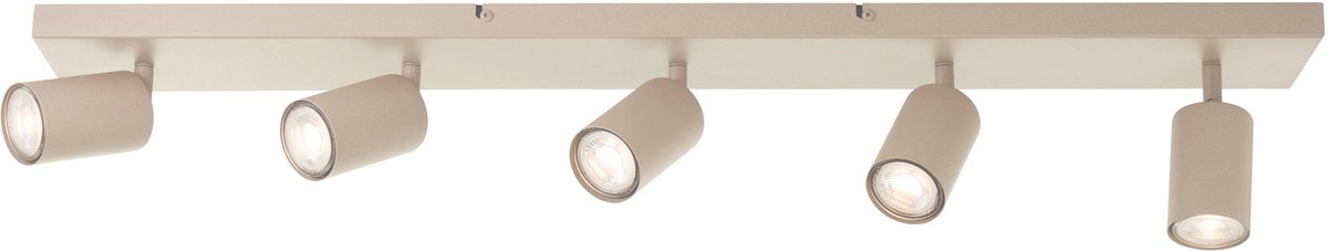 Brilliant jello - plafonnier - led gu10 5x5w - 350 lm - 3000k - dimmable - champagne