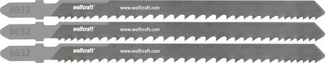 Wolfcraft - 3 lames de scie sauteuse pour bois avec clous et vis - 65 mm - bim avec tige en T - 8032000