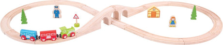 Voie ferrée en bois Bigjigs - - en forme de 8 - 26 pièces