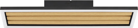 Brilliant calma - plafonnier - led 20w - 2600lm - 3000k - dimmable en 3 étapes - bois noir