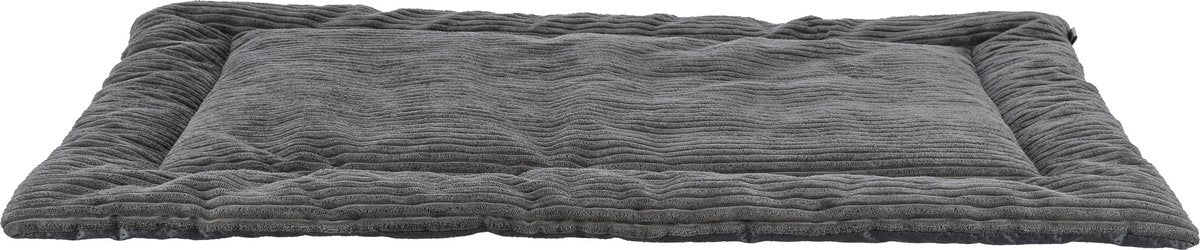 Tapis de salon Trixie Jonna tissu côtelé gris foncé