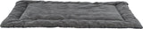 Tapis de salon Trixie Jonna tissu côtelé gris foncé
