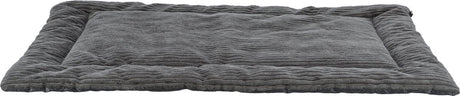 Tapis de salon Trixie Jonna tissu côtelé gris foncé