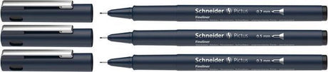 Schneider instruments d'écriture schneider fineliner - pictus - noir - 3 largeurs de trait - s-197593