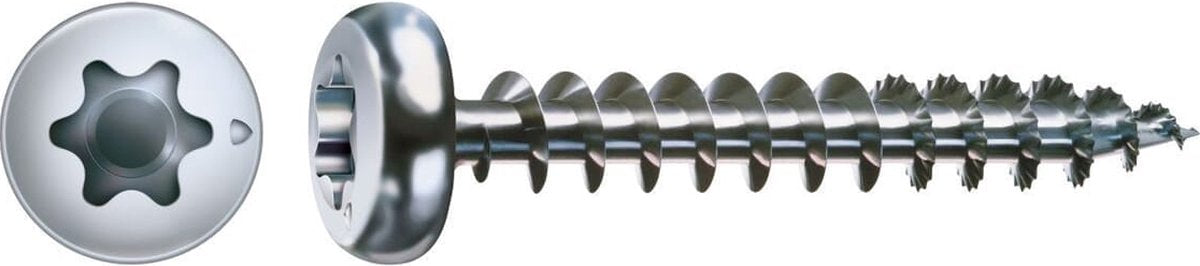 Vis à bois Torx Spax tête convexe - 5,0x16mm - t10 - 16 pièces
