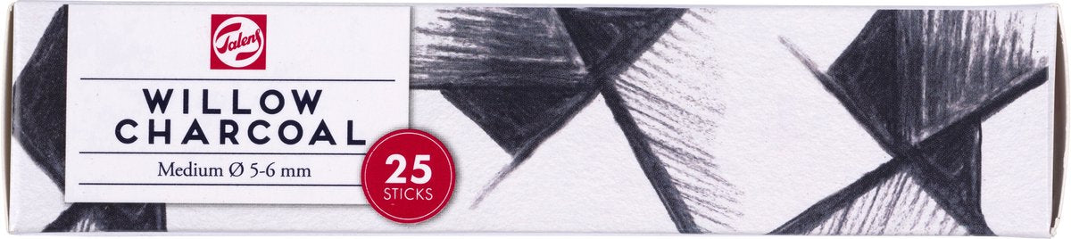 Talens charbon de bois médium 25 bâtonnets