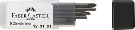 Faber-castell mines de crayon faber castell pour boussole - tube de 6 pcs.
