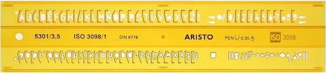 Aristo AR-5301 modèle de 3 lettres 3,5 mm profil H forme d'écriture B droit