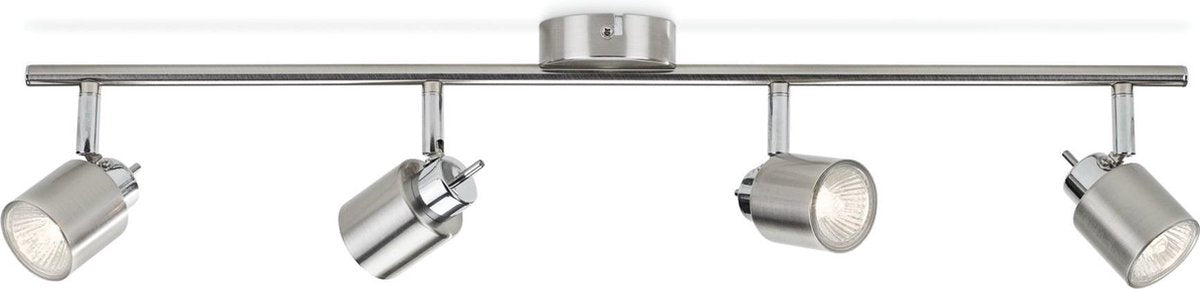 Philips led philips meranti opbouwspot - 4-lichts - nikkel