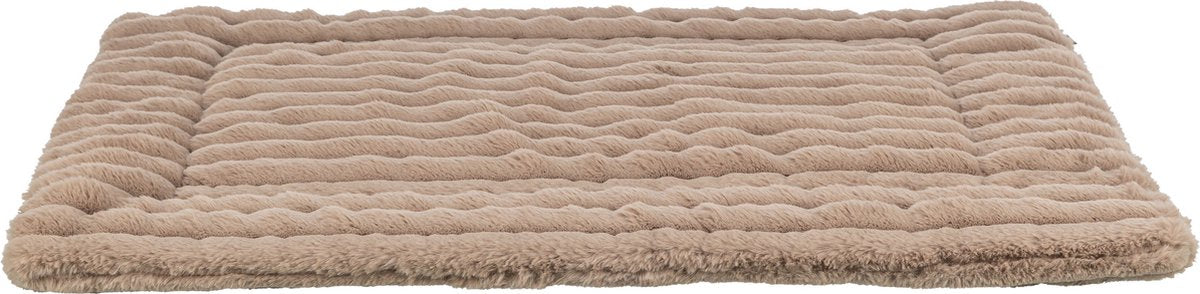 Trixie tapis de salon lonni velours côtelé marron clair