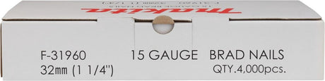 Accessoires Makita attaches parisiennes f-31960 | 32 mm 1,4x1,8 mm | galvanisé | 4000 pièces - f-31960