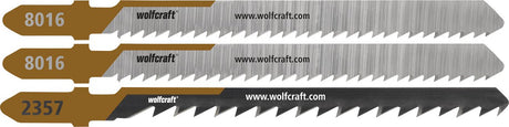 Wolfcraft - lames de scie sauteuse pour terrasse - 3 pièces - pour des coupes fines droites et courbes dans les terrasses, bois dur wpc - 2357000