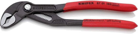 Pince multiprise haute technologie Knipex cobra® | longueur 180 mm | antidérapant | plastifié | gris atramenté - 87 01 180 sb