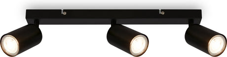 Briloner tib - spot en saillie - 2172035 - orientable - marche arrêt via interrupteur mural - 15,5 x 5,5 x 44 cm - noir