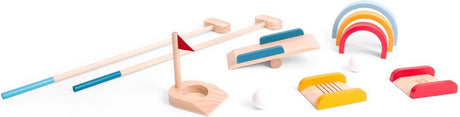 Bs Toys ensemble de golf en bois - jouets d'extérieur pour enfants - mini-golf - mini-golf - ensemble de golf enfants - jouets d'extérieur - jeux d'extérieur - jeux de plein air - jouets de jardin - jouets en bois - cadeau pour enfant