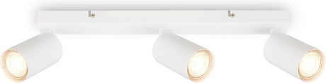 Briloner tib - spots de plafond avec 3 points lumineux - spots avec raccord gu10 - barre rotative - inclinable - spots en saillie - 44 cm