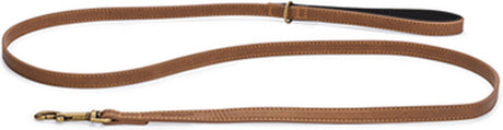 Beeztees balacron ax - hondenriem - kunstleer - bruin - 180x1,5 cm