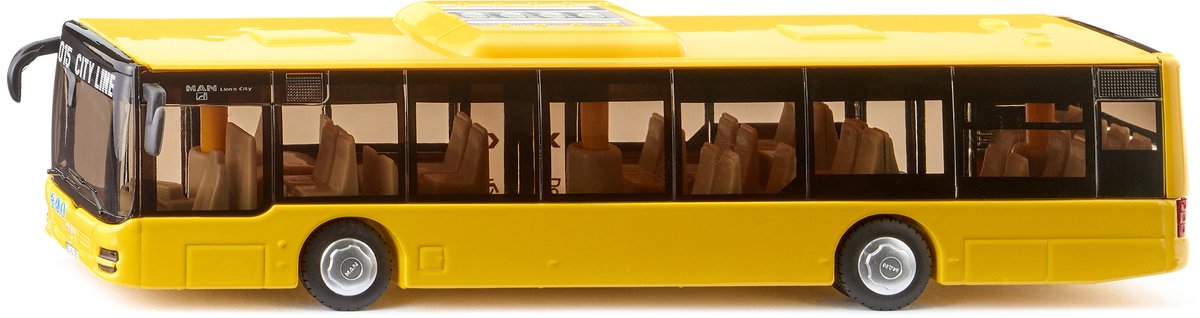 Siku 3734, bus urbain homme lion, 1:50, métal plastique, jaune