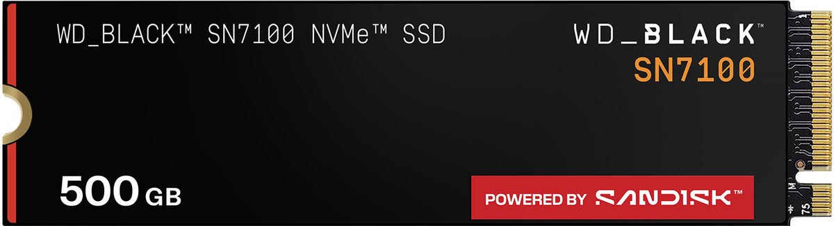 Sandisk Western Digital Black Sn7100 - SSD interne - PCI Express 4.0 x4 - NVMe M.2 2280 3D V-Nand (TLC) - 500 Go