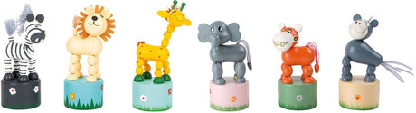 Small foot - figurine en bois animaux sauvages, lot de 6