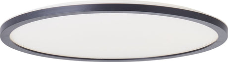 Brilliant Brennan - plafonnier - salle de bain - led 24w 4000k - variateur 3 étapes - ip44 - noir et blanc
