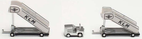 Escalier historique Herpa (2 pcs.) + tracteur (1 pc.) klm (nl) 1:200