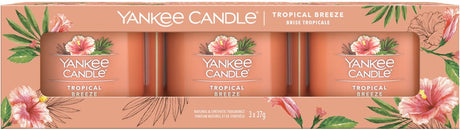 Pack de 3 bougies votives remplies de bougies Yankee - brise tropicale
