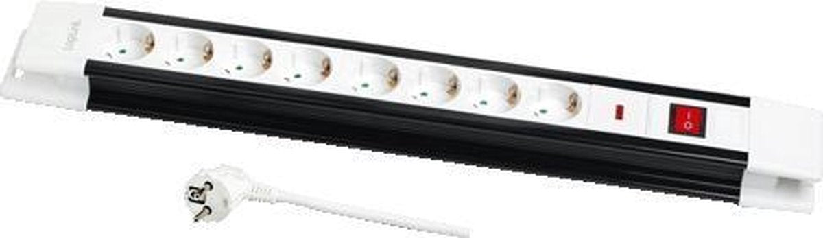 Logilink multiprise 8 prises 3,0 m interrupteur blanc