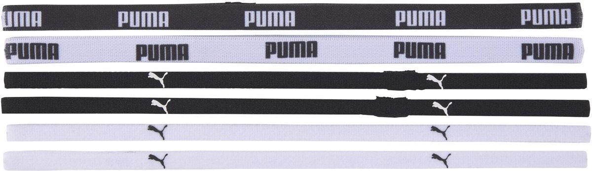 Puma tr ess hairbands bandeaux pour femmes - noir-blanc