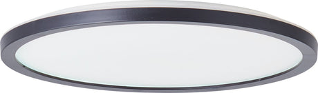 Brilliant Brennan - plafonnier - salle de bain - led 18w 4000k - variateur 3 étapes - ip44 - noir et blanc