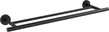 Wenko porte-serviettes double bosio duo acier inoxydable noir mat 60cm de large - porte-serviettes - porte-serviettes - porte-serviettes